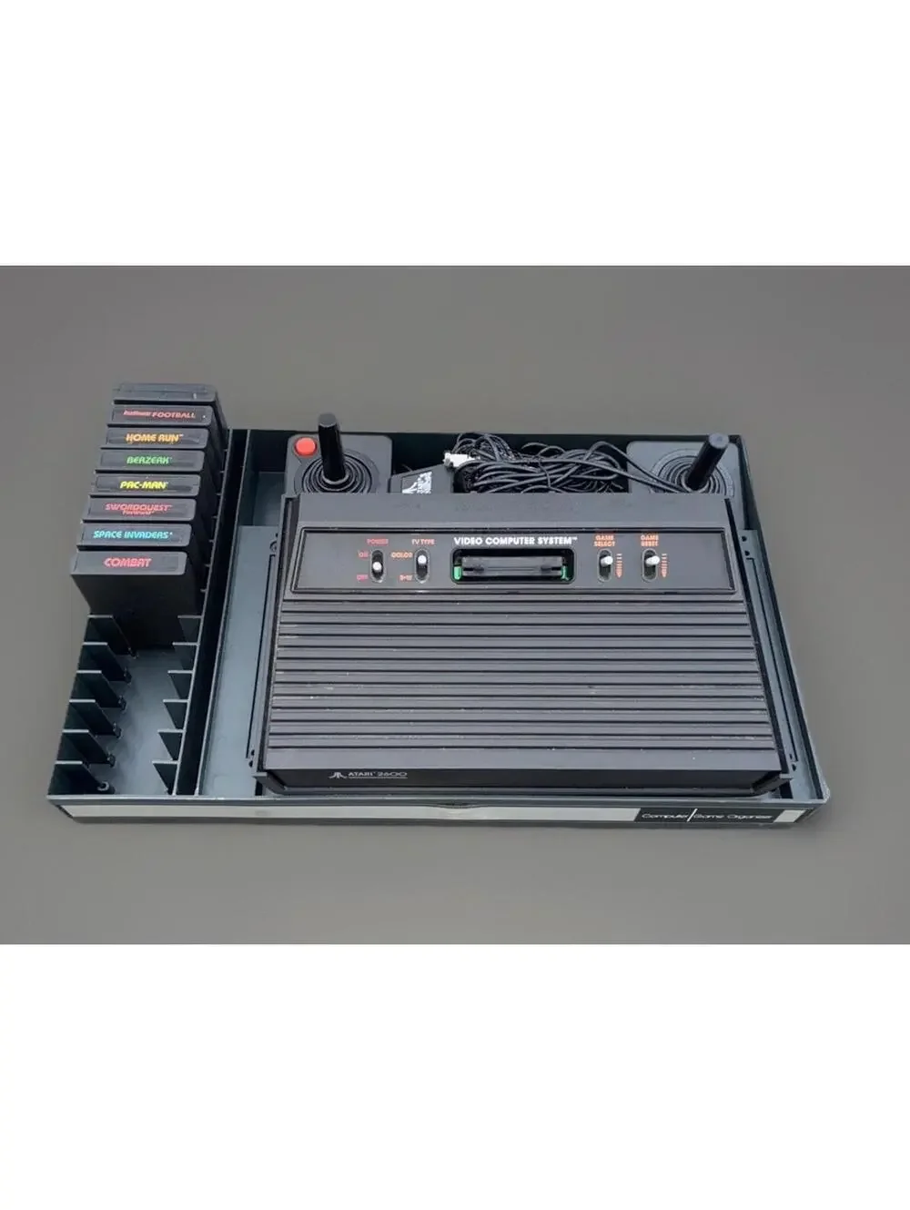 Atari 2600 Darth Vader Console W/storage Tray, Games, Power Supply & Controllers